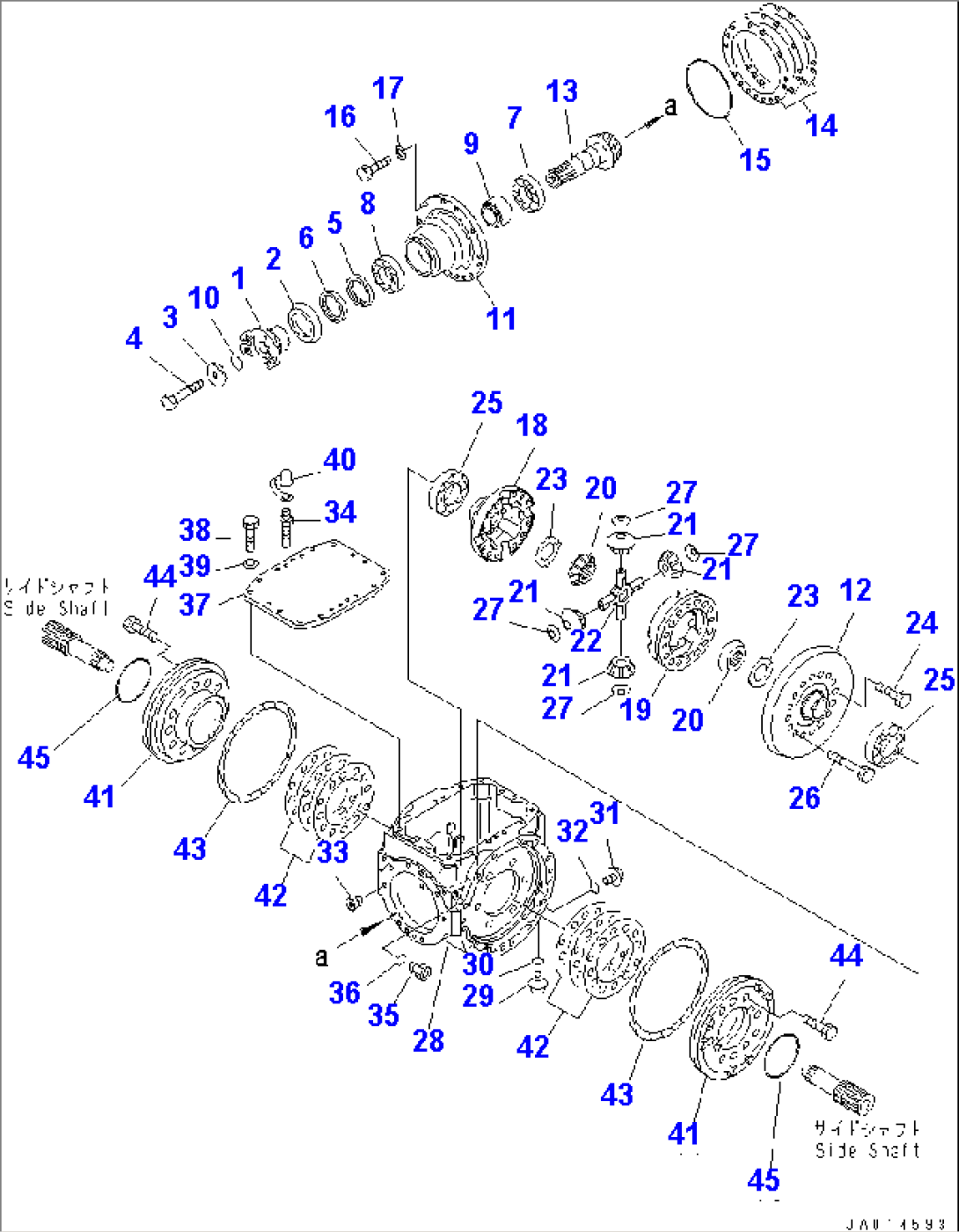 REAR AXLE (DIFFERENTIAL)(#51001-)