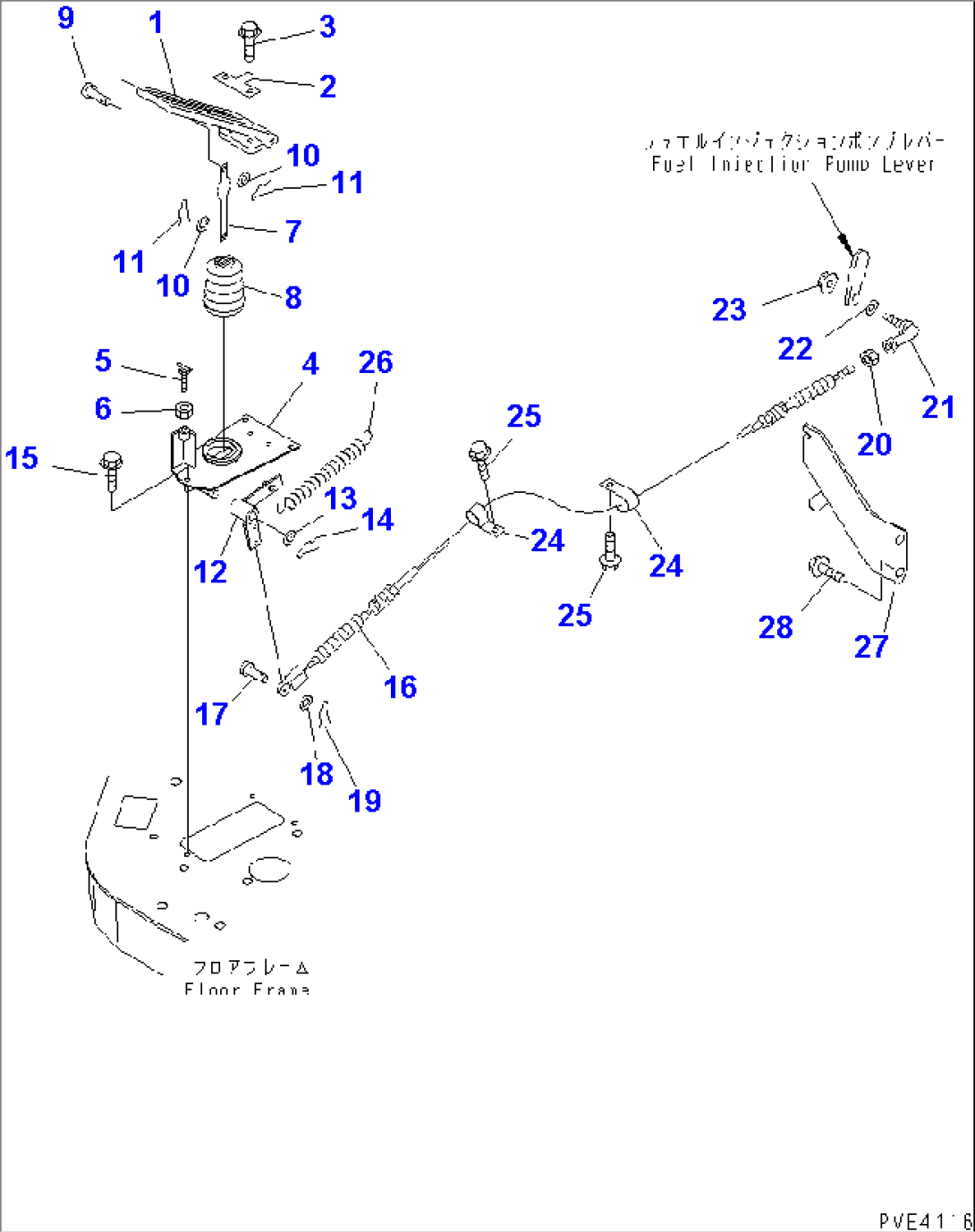 ENGINE CONTROL (ACCELERATOR PEDAL AND LINKAGE)(WITH AIR CONDITIONER)(#10001-11500)