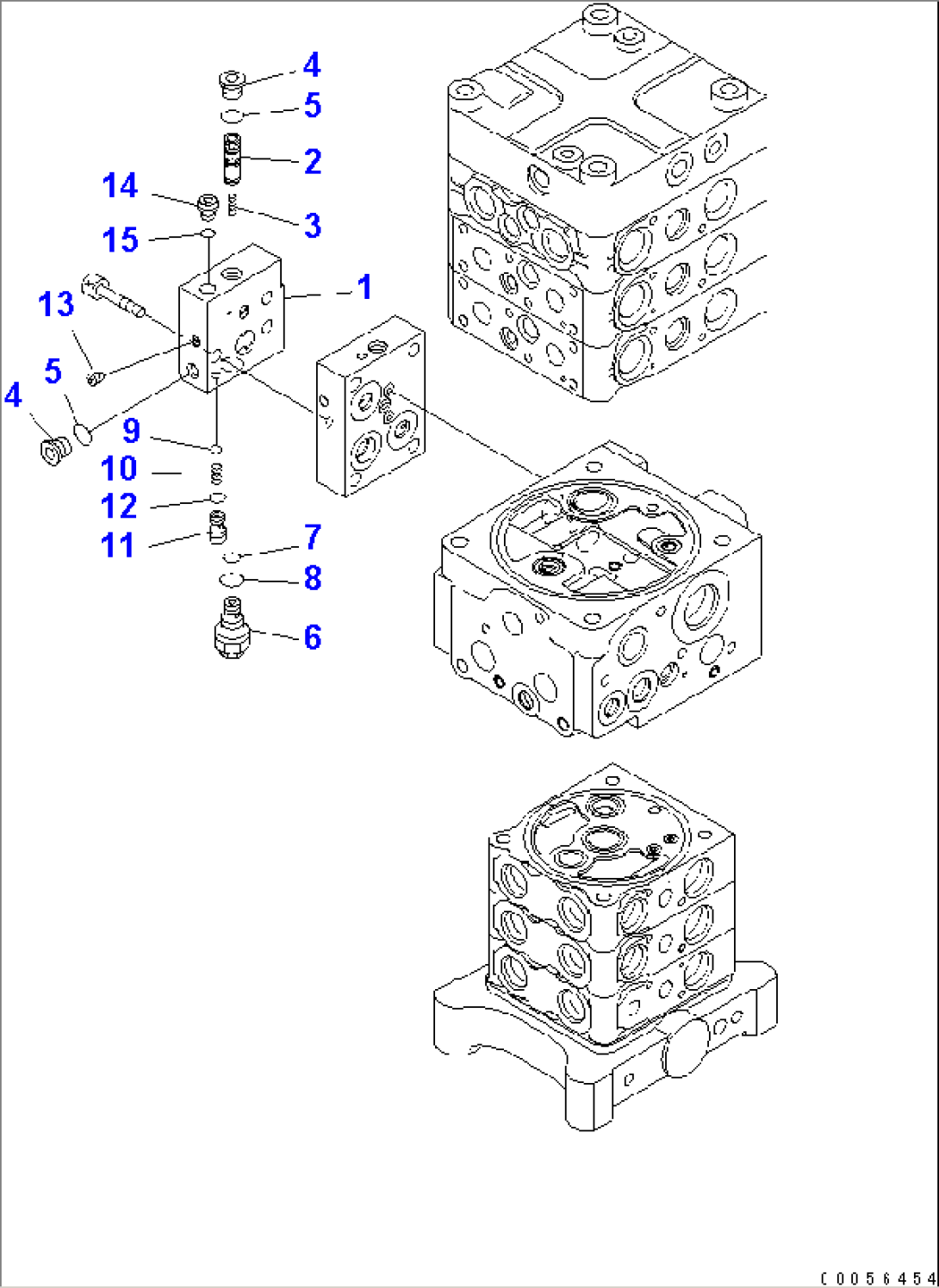 MAIN VALVE (6-VALVE) (26/26) (WITH ARM LOCK VALVE)