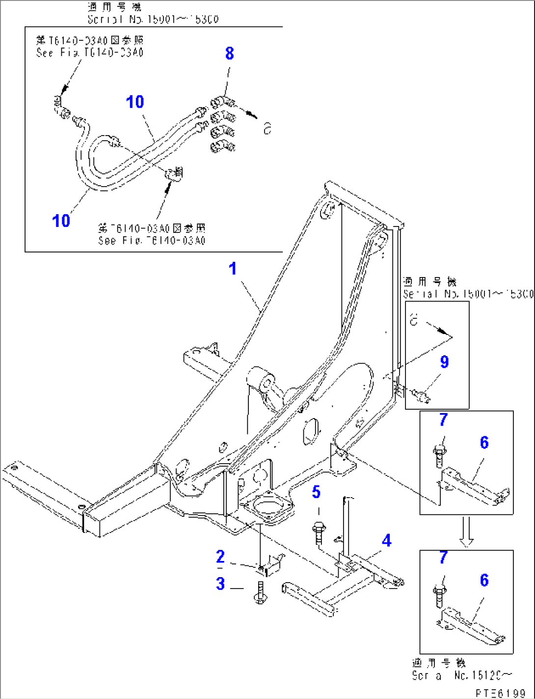 REVOLVING FRAME (UPPER GUARD AND GREASE LINE)