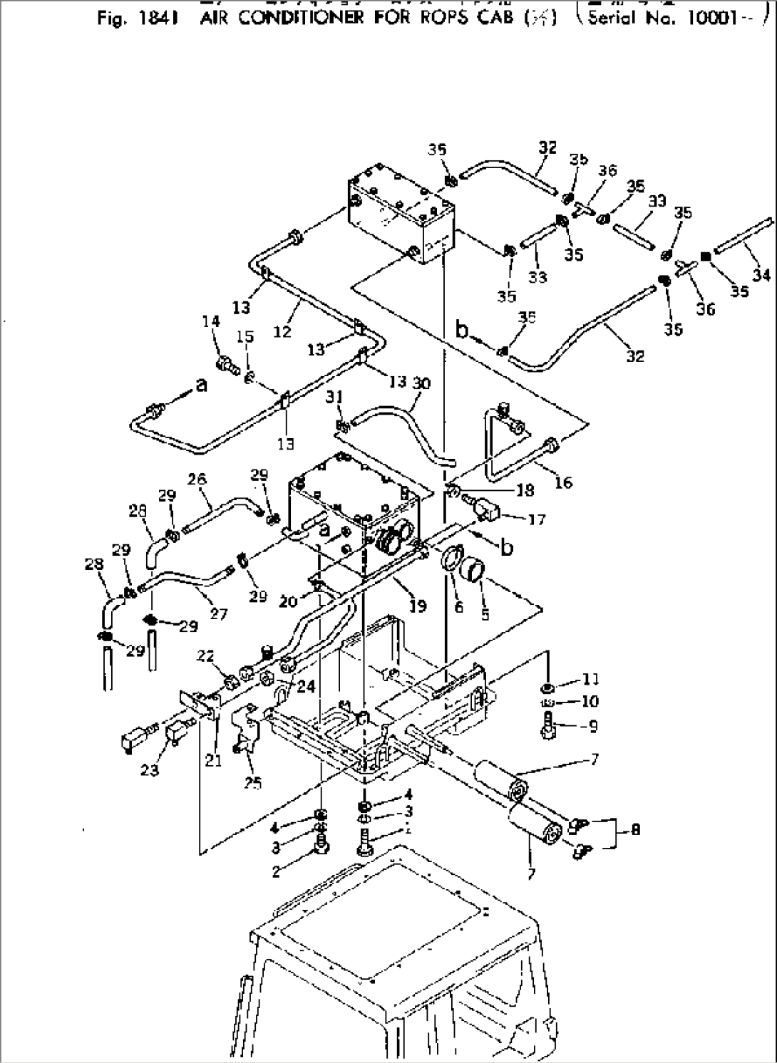 AIR CONDITIONER FOR ROPS CAB (1/7)(#10001-)