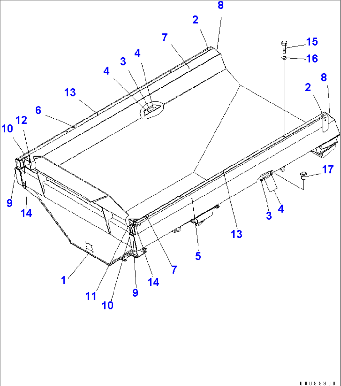 BODY (WITH SIDE EXTENSION AND WITH BODY TAIL GATE)(#2219-)