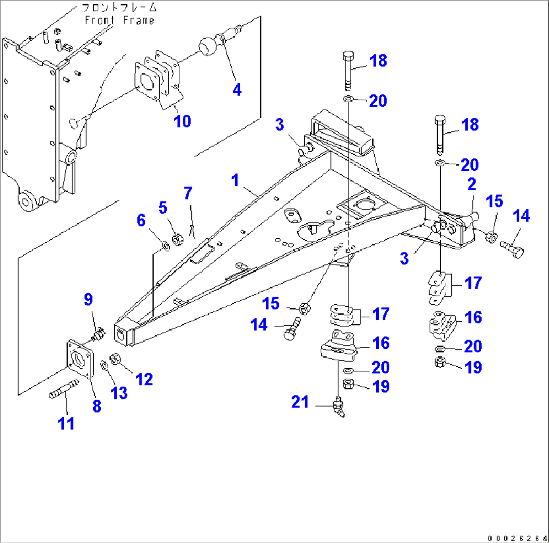 DRAWBAR (FOR 90 DEG. BANK)(#6001-)