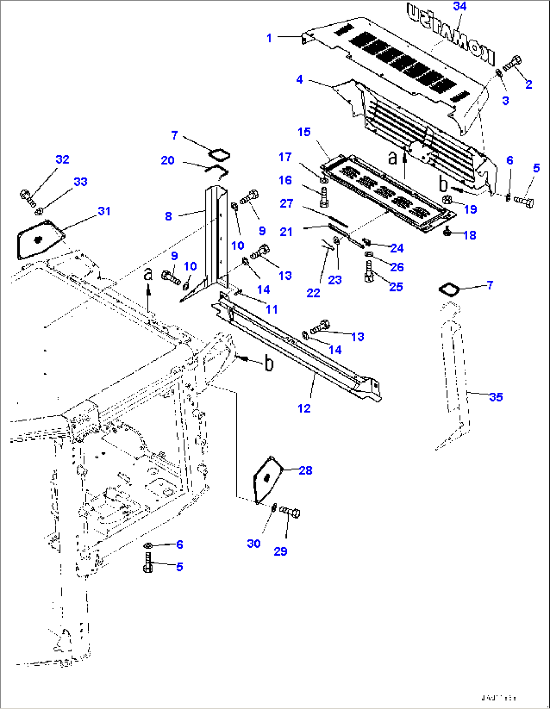 Cab, Air Conditioner Cover (#40001-)