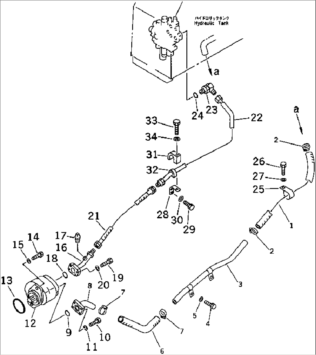 HYDRAULIC PIPING (TANK TO PUMP TO VALVE) (TBG SPEC.)