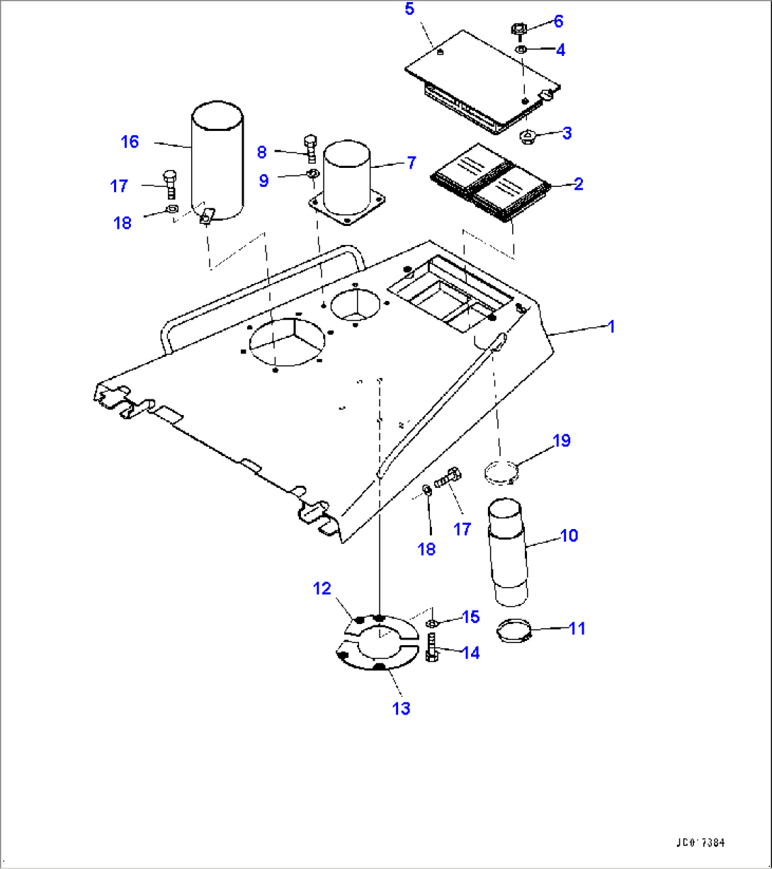 Engine Hood and Side Cover Group, Hood and Duct (#11609-)