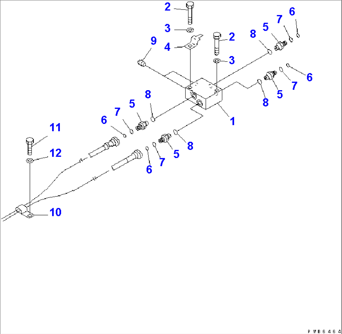 ATTACHMENT LINE (PPC) (1 ACTUATOR) (WITHOUT SENSOR)(#10338-)