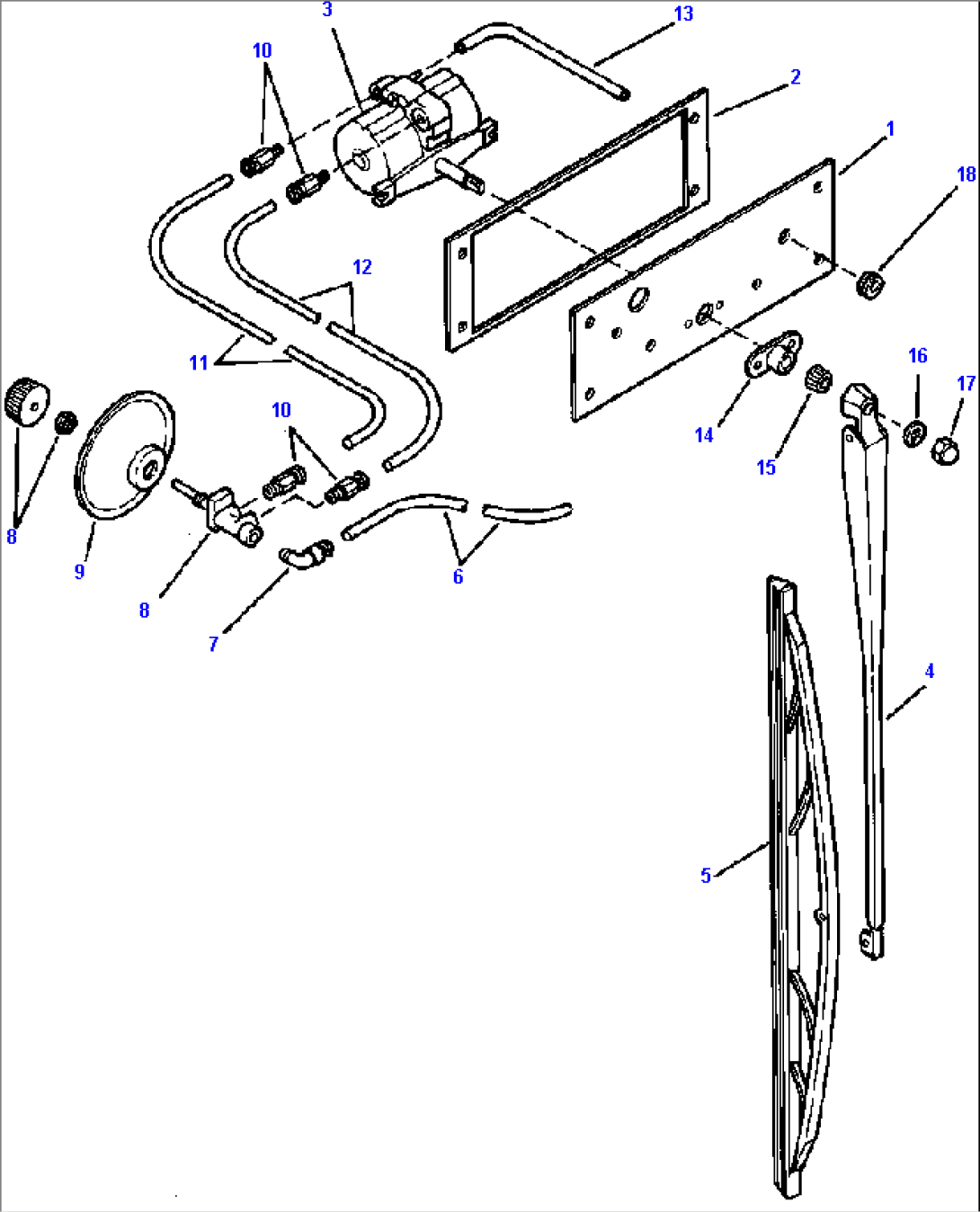 ROPS CAB WINDSHIELD WIPER - AIR