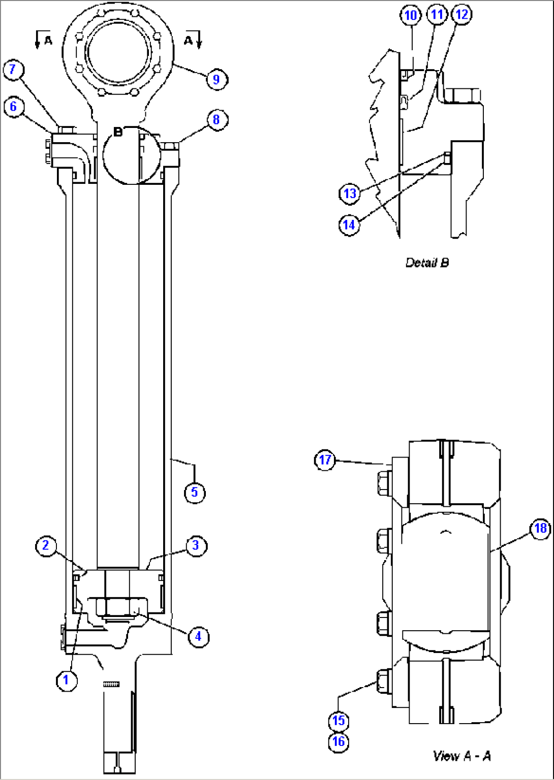 STEERING CYLINDER ASSEMBLY (ED4617)