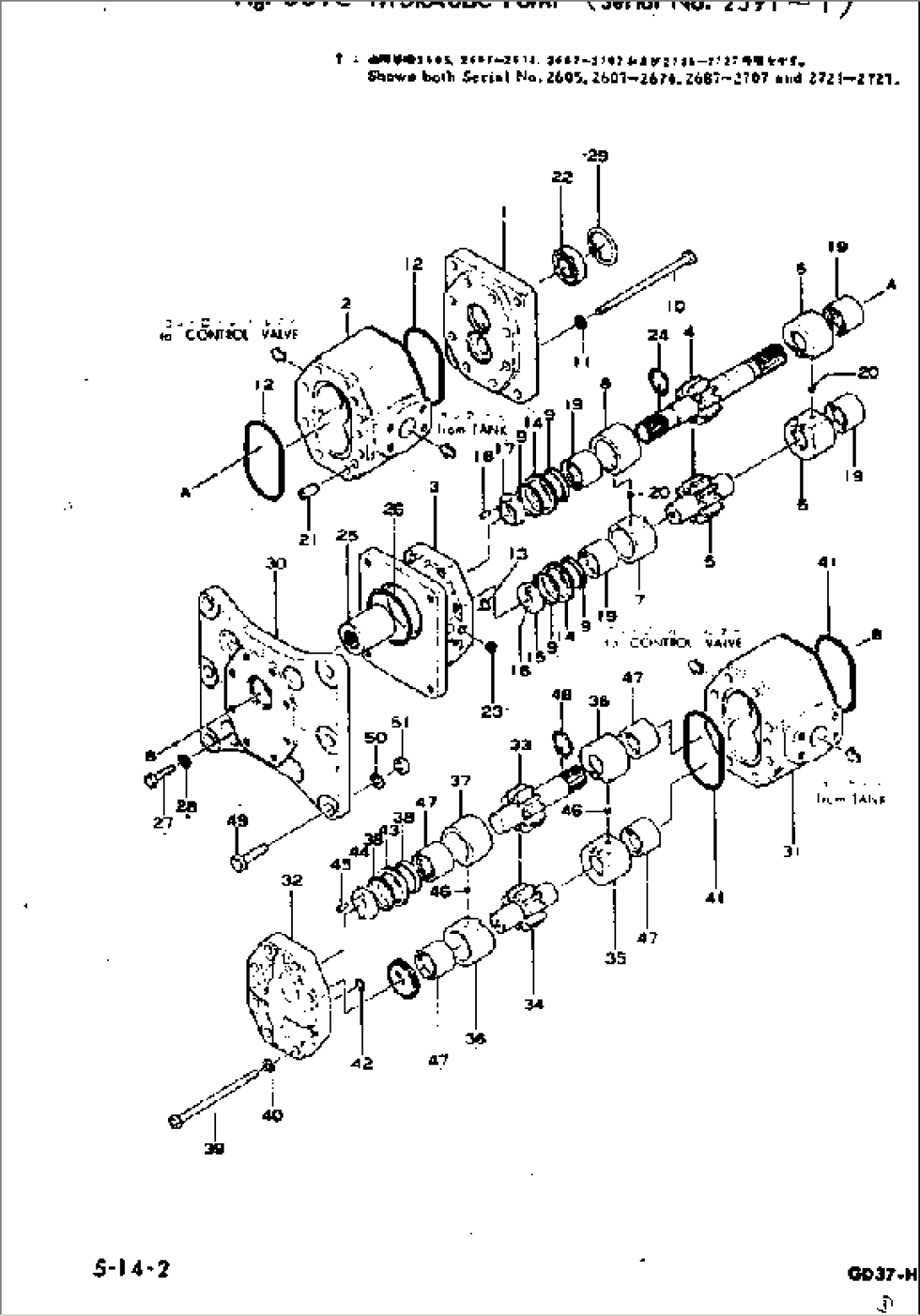 HYDRAULIC PUMP(#2591-2727)