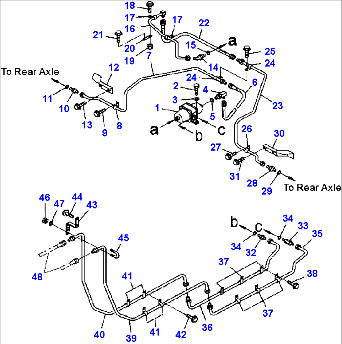 K4470-03A0 BRAKE PIPING REAR BRAKE LINE