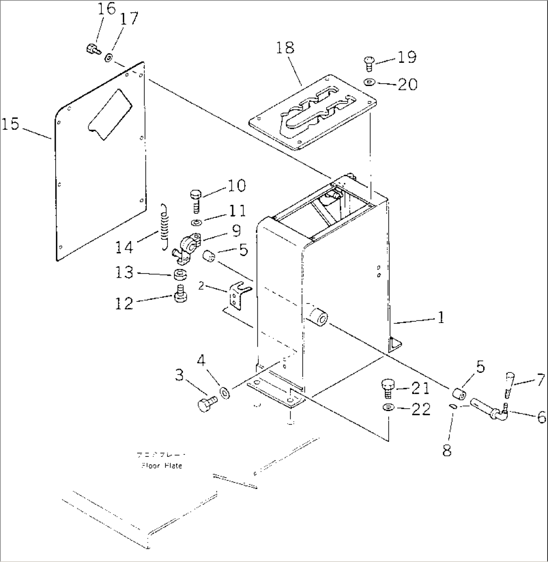 TRANSMISSION CONTROL LEVER BOX(#60001-60044)