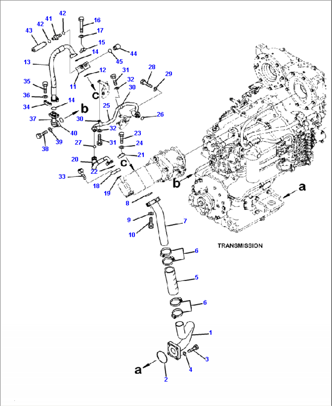 H0210-22A0 HYDRAULIC PUMP TRANSMISSION LINE
