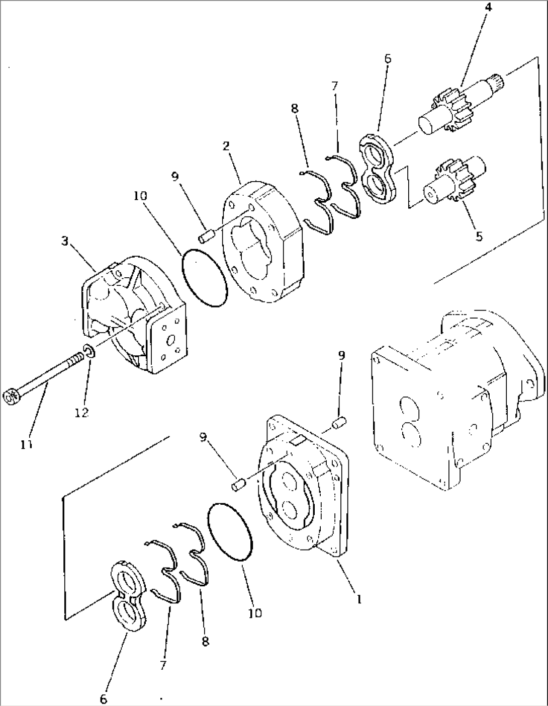 HYDRAULIC PUMP (STEERING AND HOIST) (2/2) (EXCEPT JAPAN)