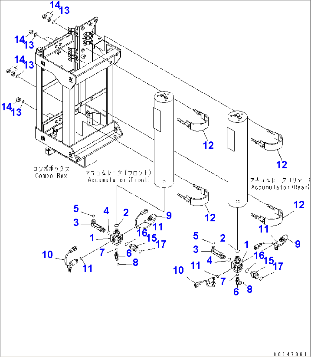 BRAKE COMPO BOX (ACCUMULATOR RELATED PARTS)(#55001-)