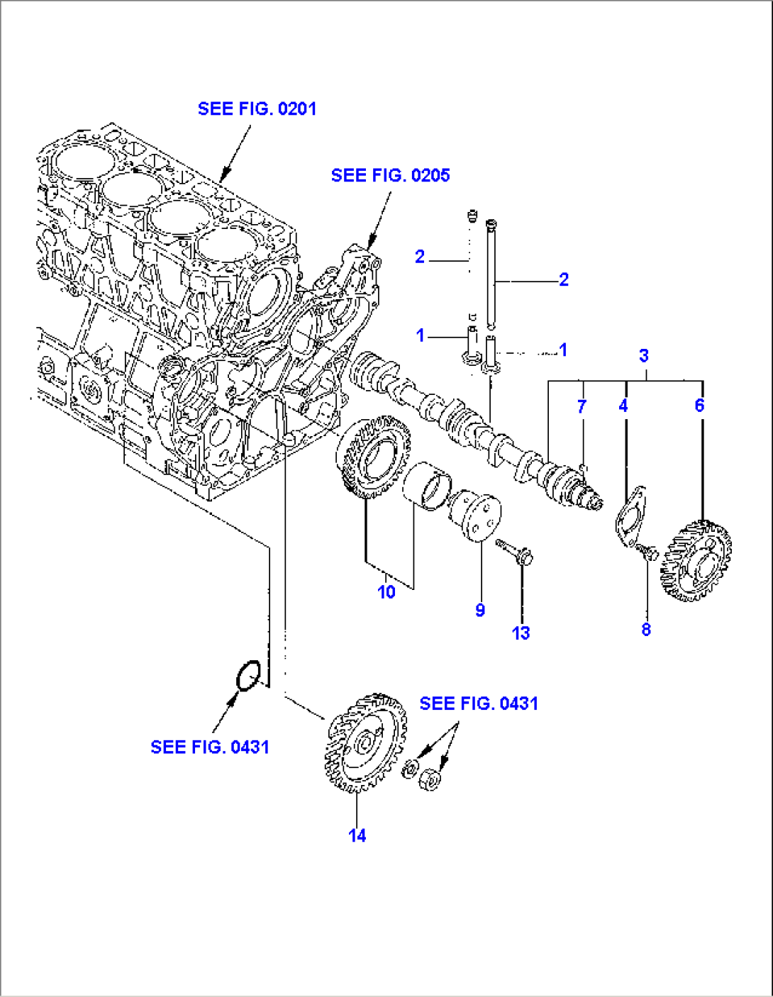 CAMSHAFT AND DRIVING GEAR