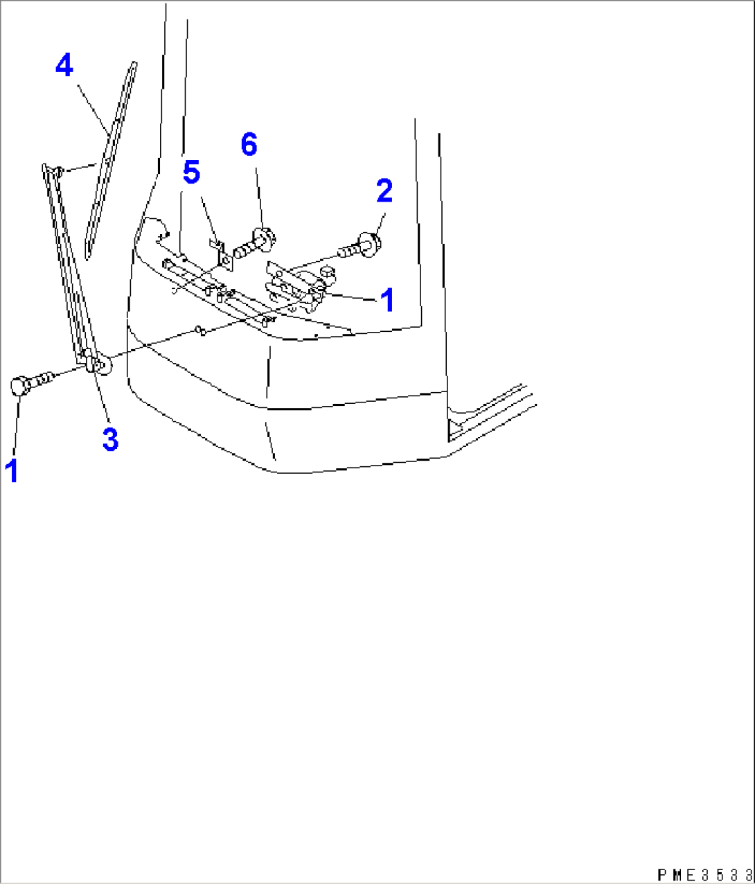 ROSP CAB (FRONT WIPER)(#64001-)