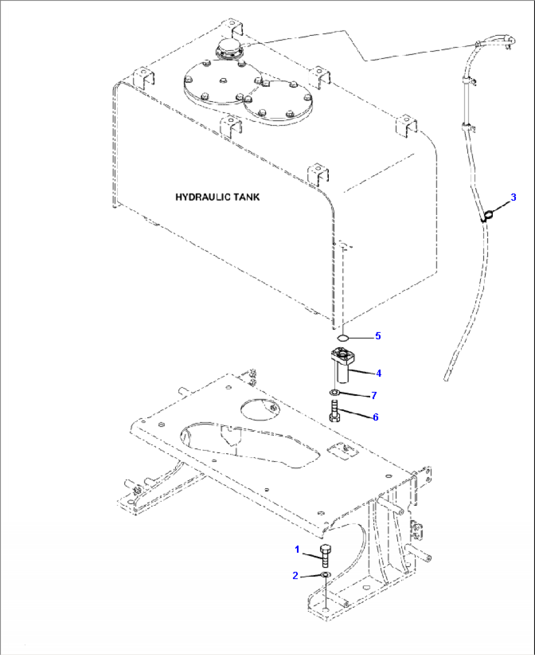 H0110-04A1 HYDRAULIC TANK BREATHER TUBE MOUNTING - EMERGENCY STEERING