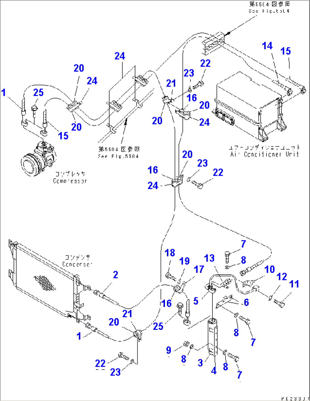 AIR CONDITIONER (2/7) (AIR COMPRESSOR PIPING)(#2269-)