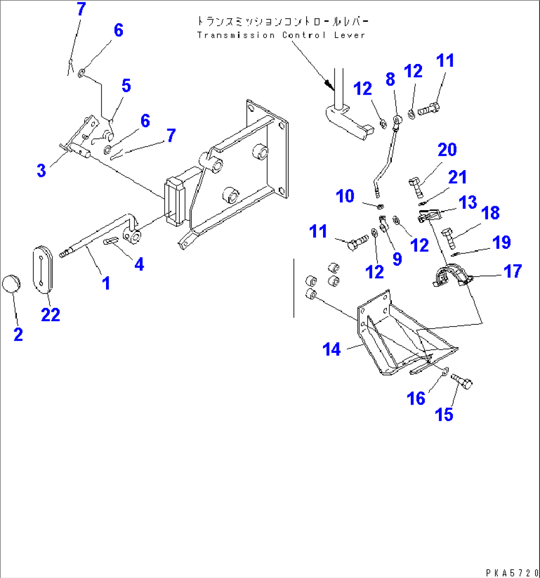 TRANSMISSION CONTROL LEVER (3/3) (WITH STEEL CAB)(#42199-42713)