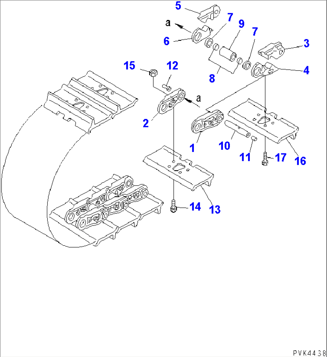 TRACK SHOE (LUBRICATE TYPE) (SINGLE GROUSER WITH HOLE) (400MM WIDE) (FOR TRIMMING DOZER)