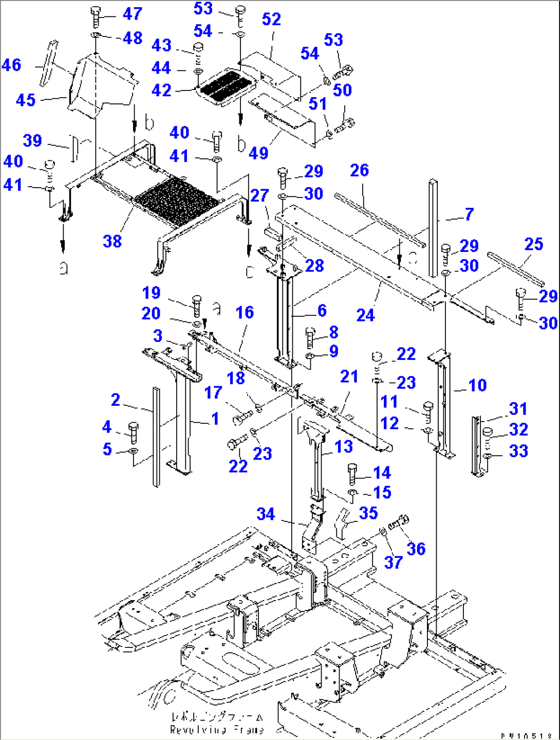 FRAME (MACHINE CAB)(#11001-)