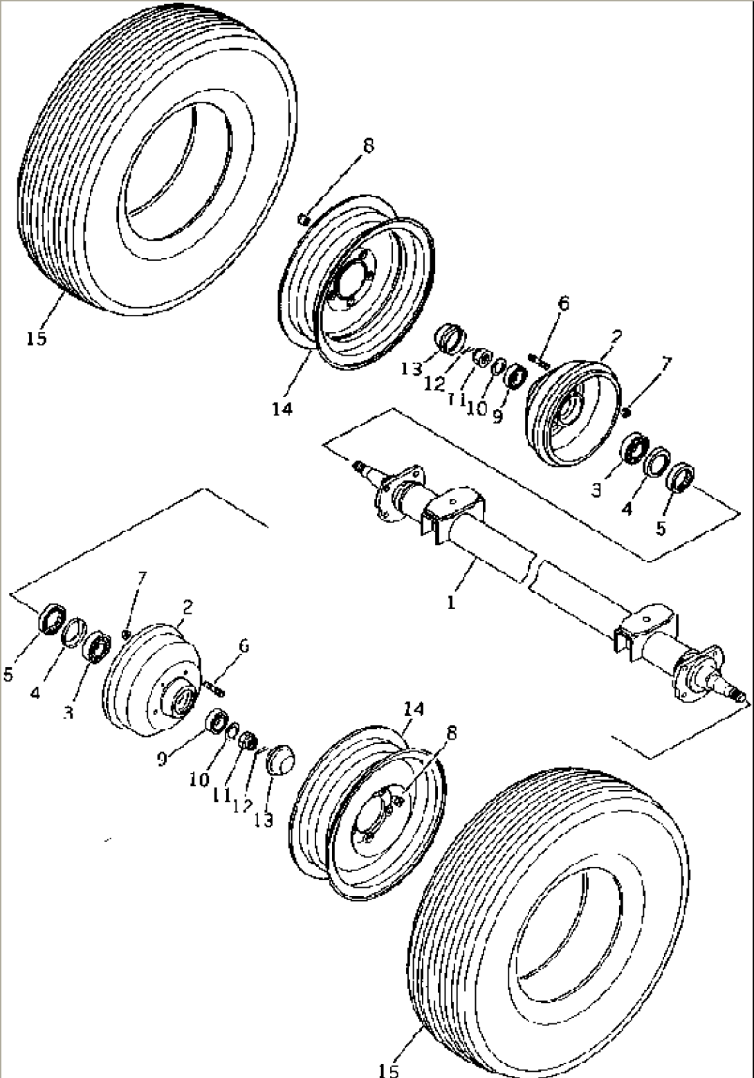 REAR AXLE AND WHEELS