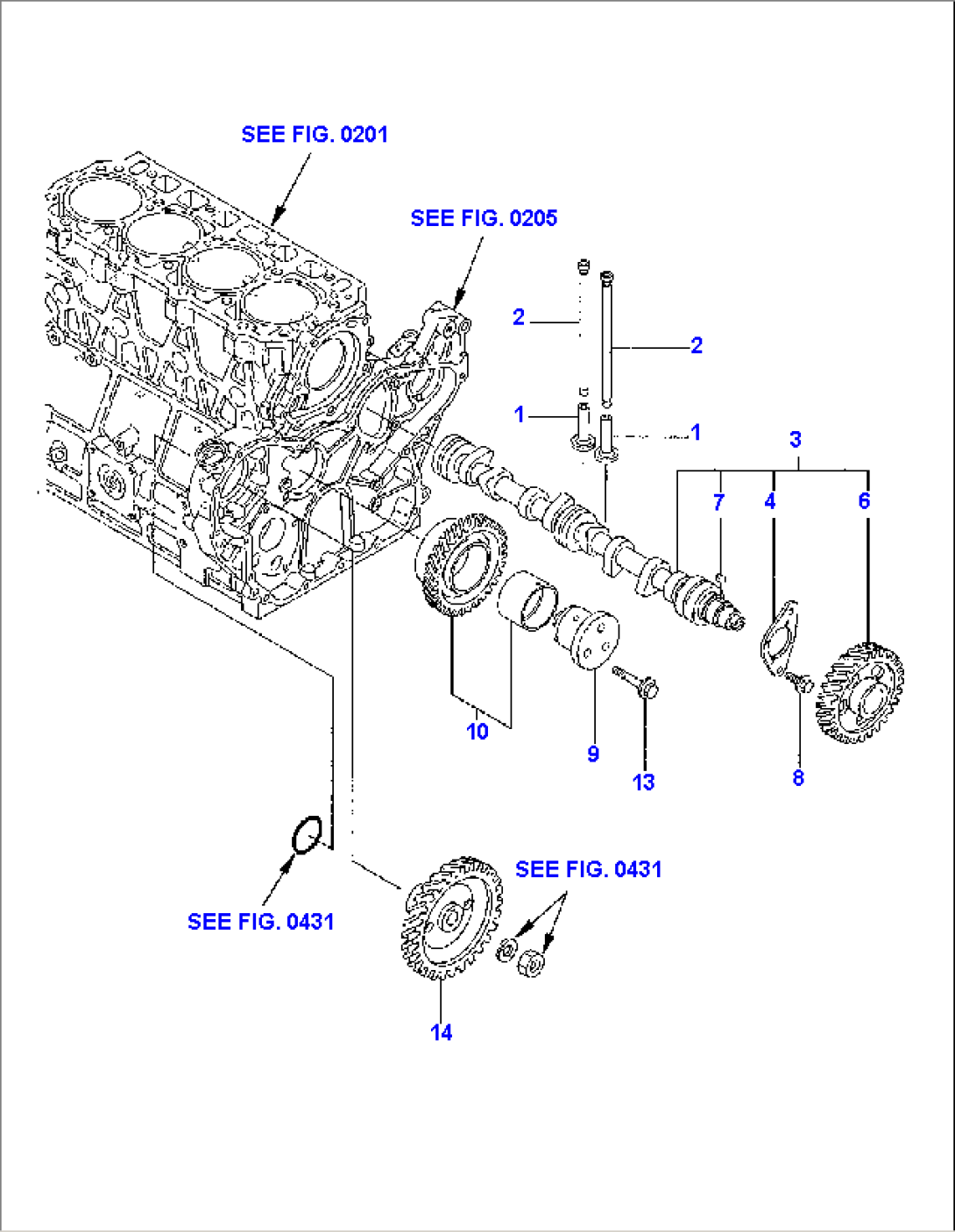 CAMSHAFT AND DRIVING GEAR