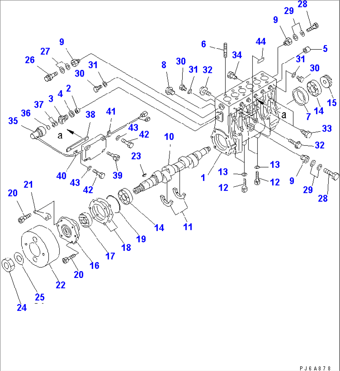 FUEL INJECTION PUMP (PUMP) (L.H.) (1/2) (FOR EC REGULATION) (INNER PARTS)(#12074-)