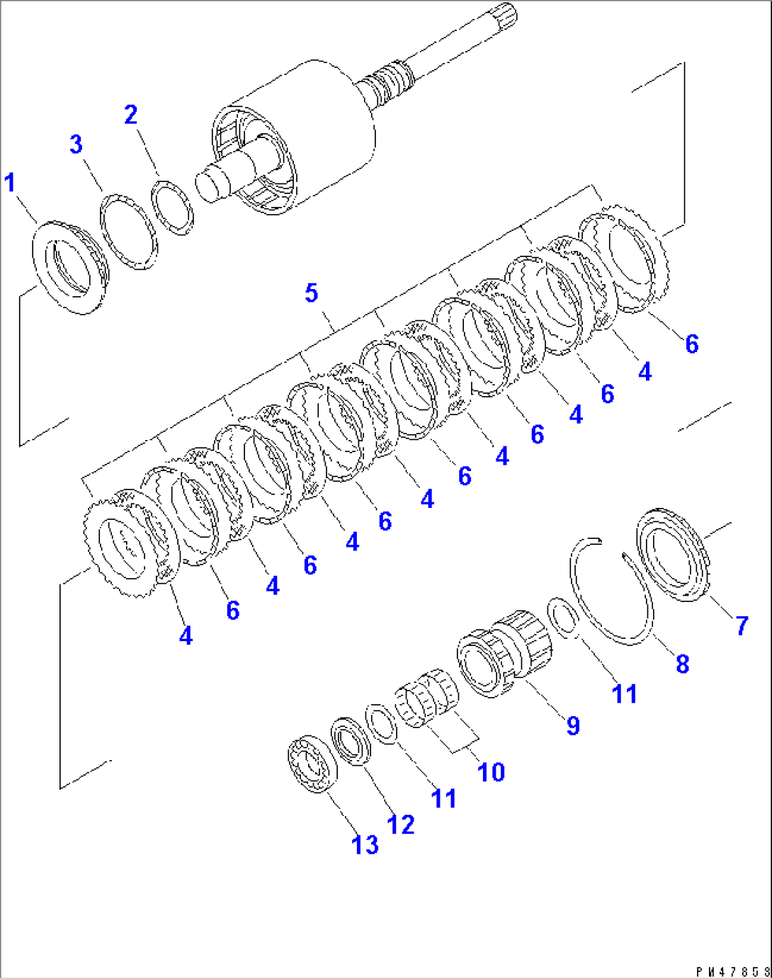 TRANSMISSION (REVERSE CLUTCH)(#50001-)