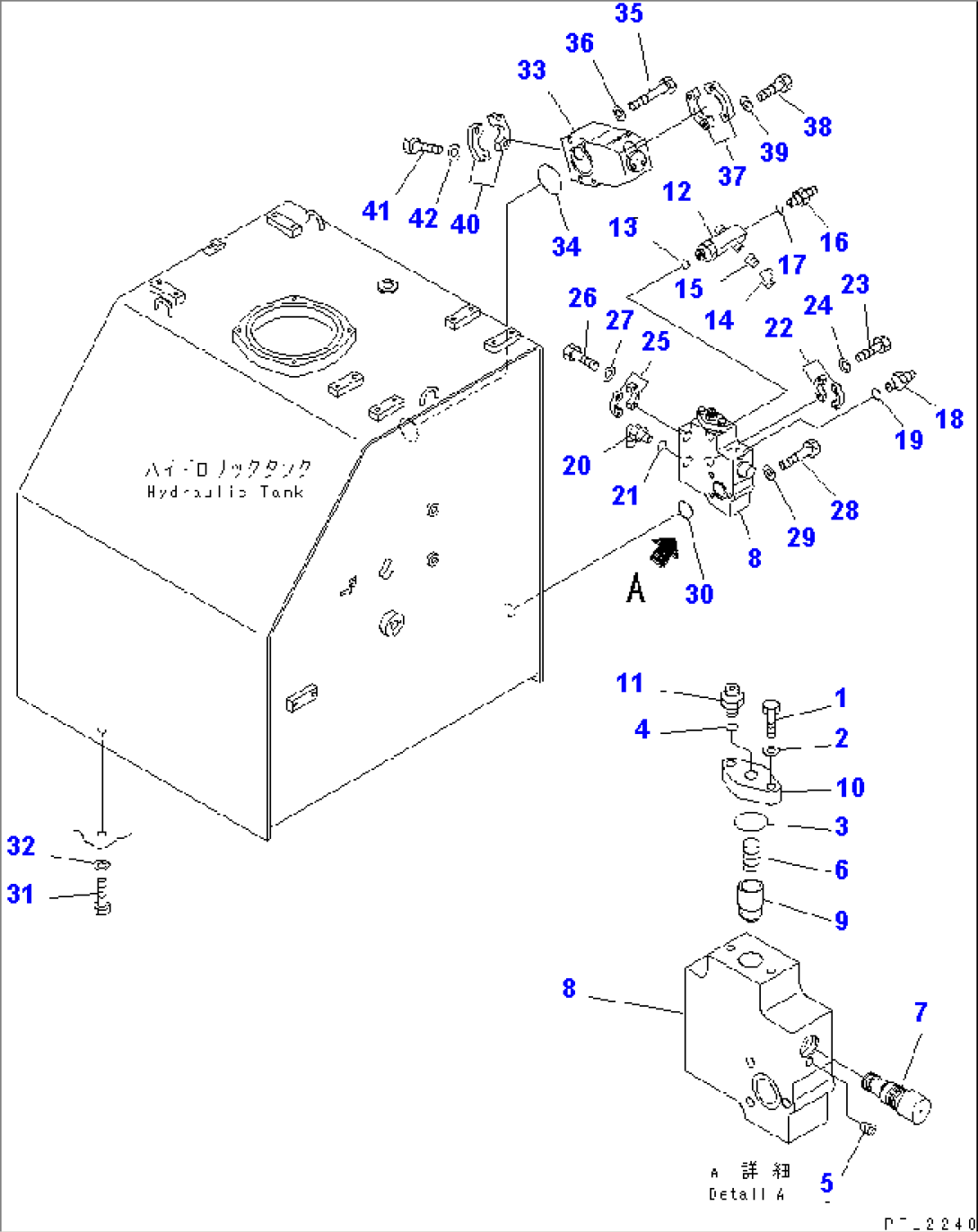 HYDRAULIC TANK (PILOT RELIEF VALVE)(#K30055-K31999)