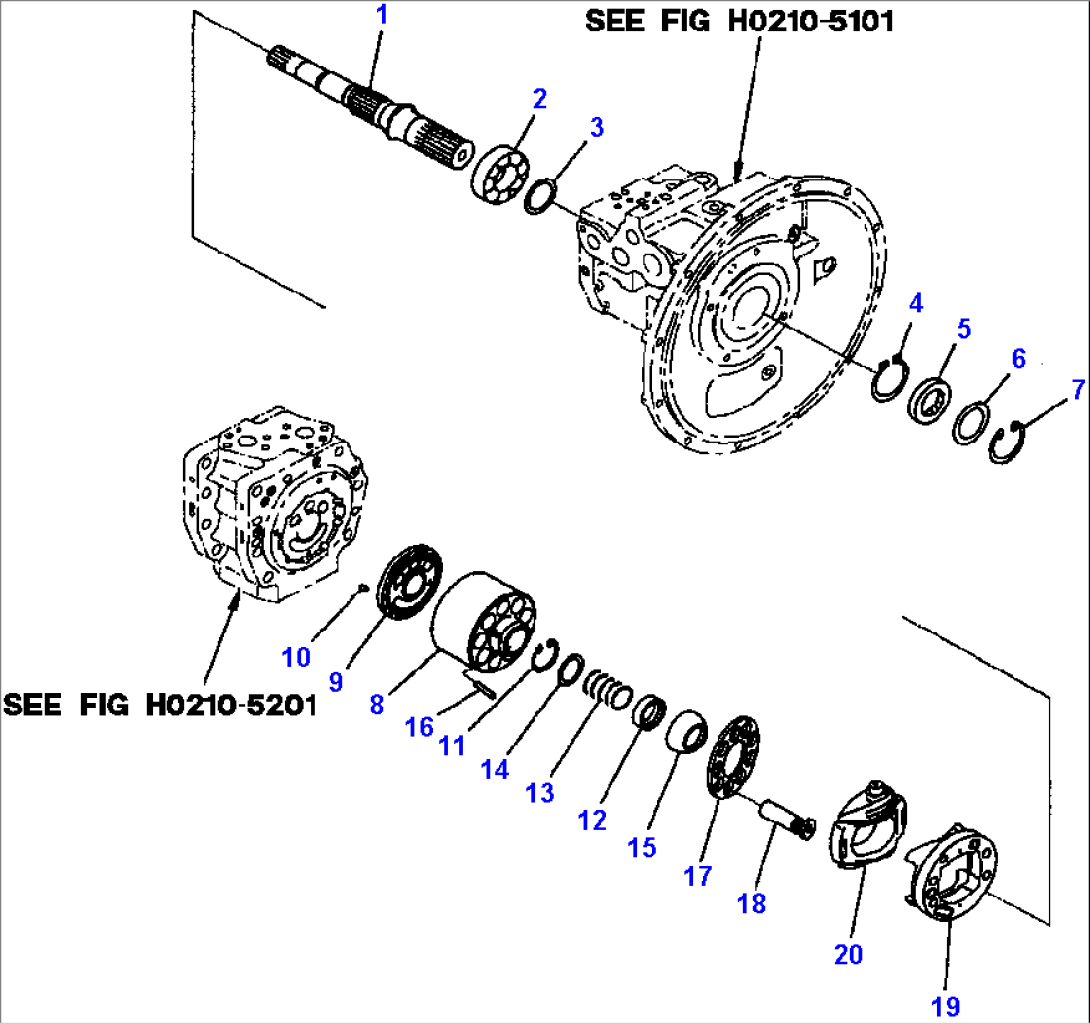 FIG NO. H0210-5301 MAIN PUMP FRONT PUMP ASSEMBLY