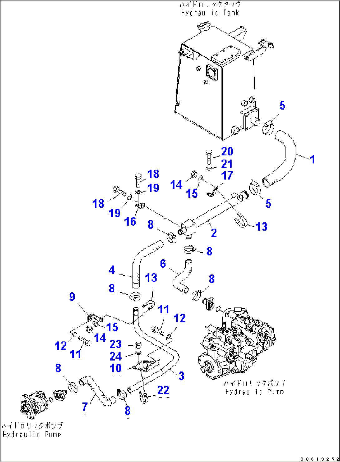 HYDRAULIC PUMP LINE (SUCTION)