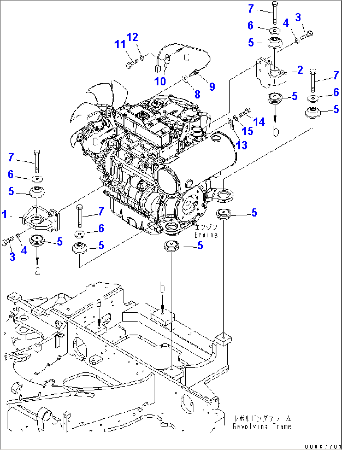 ENGINE MOUNTING PARTS(#30001-32500)