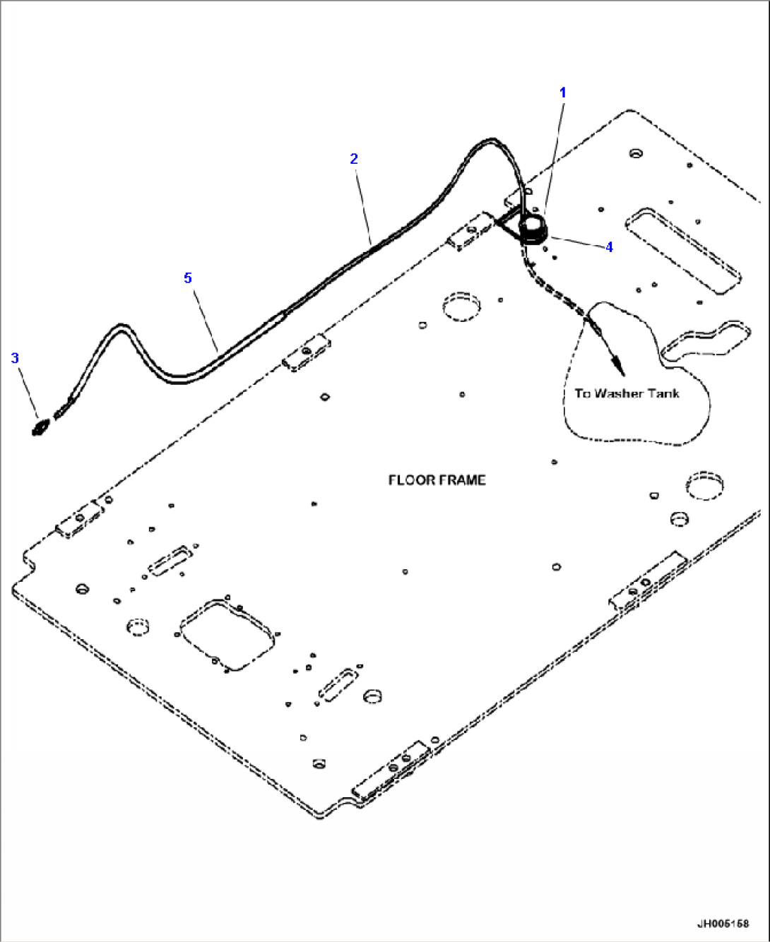 K1110-001034 CAB WINDOW WASHER HOSE AND CONNECTIONS