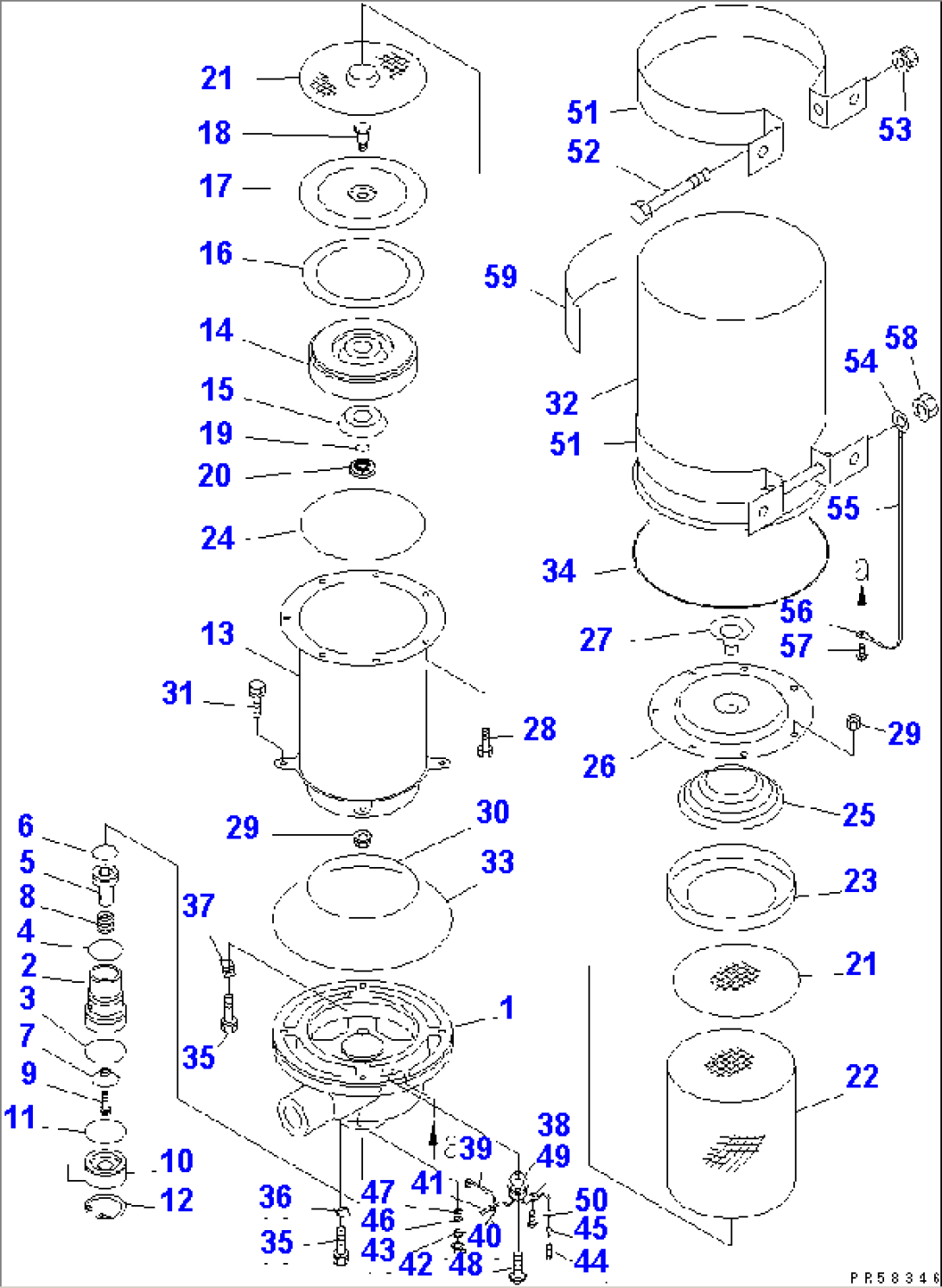 AIR DRYER (INNER PARTS) (FOR DESICCANT TYPE)