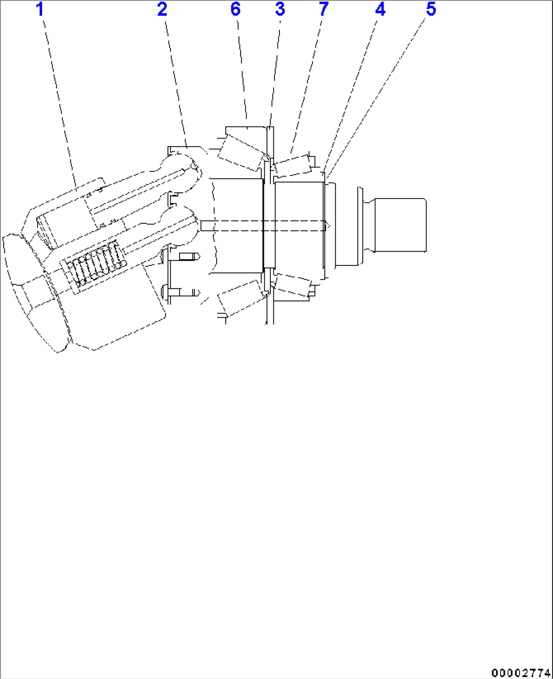 Hydrostatic Transmission (HST) Pump And Motor Motor 2, Inner Parts (2/7) (#C10001-)