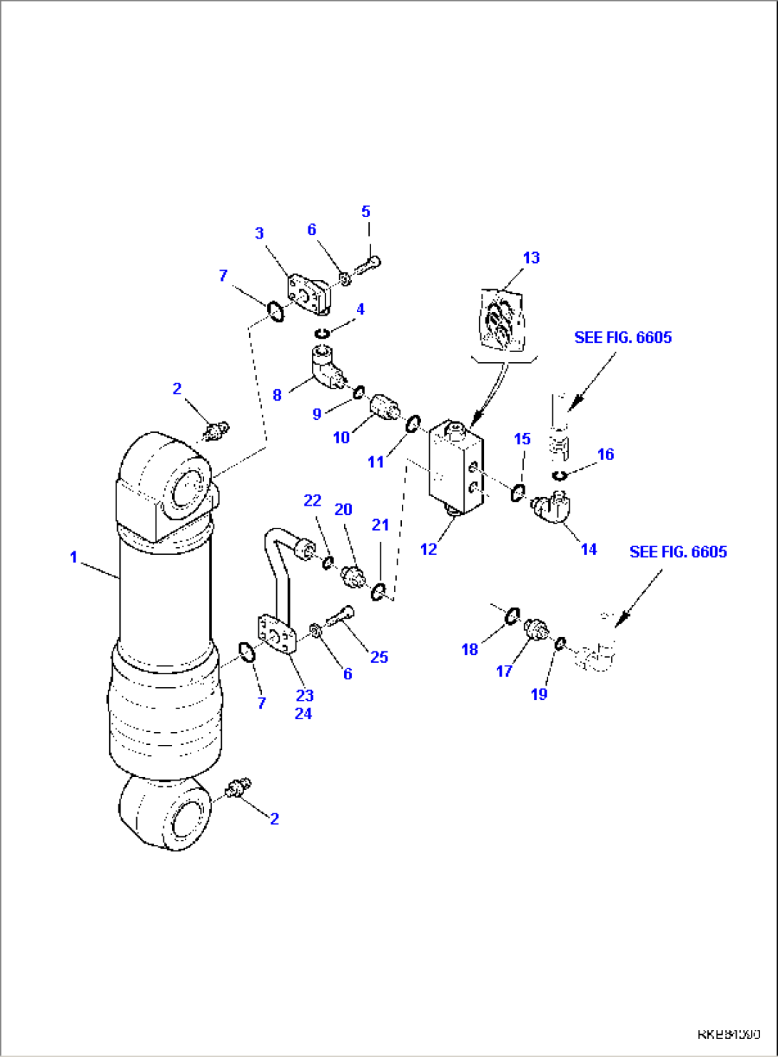 OUTRIGGER OR BLADE CYLINDER