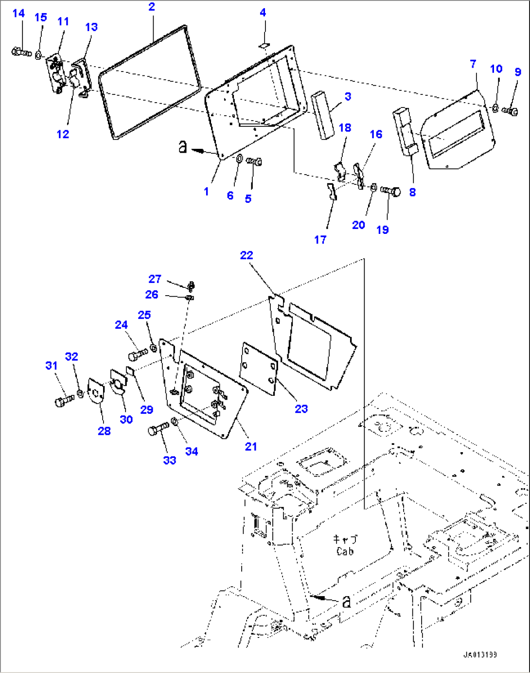 Cab, Floor Cover (#30001-)
