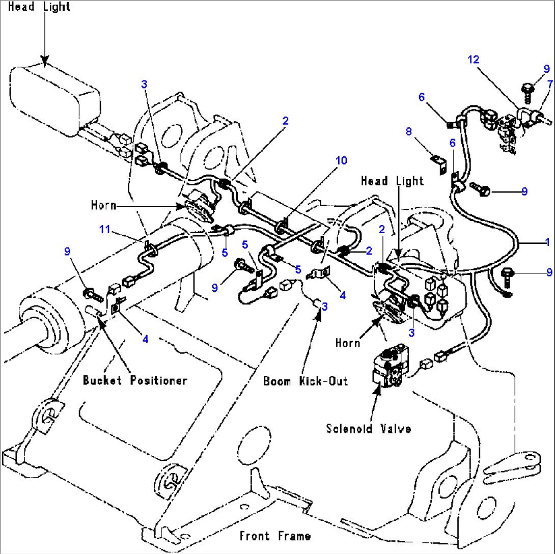E0200-01A0 ELECTRICAL SYSTEM FRONT FRAME LINE