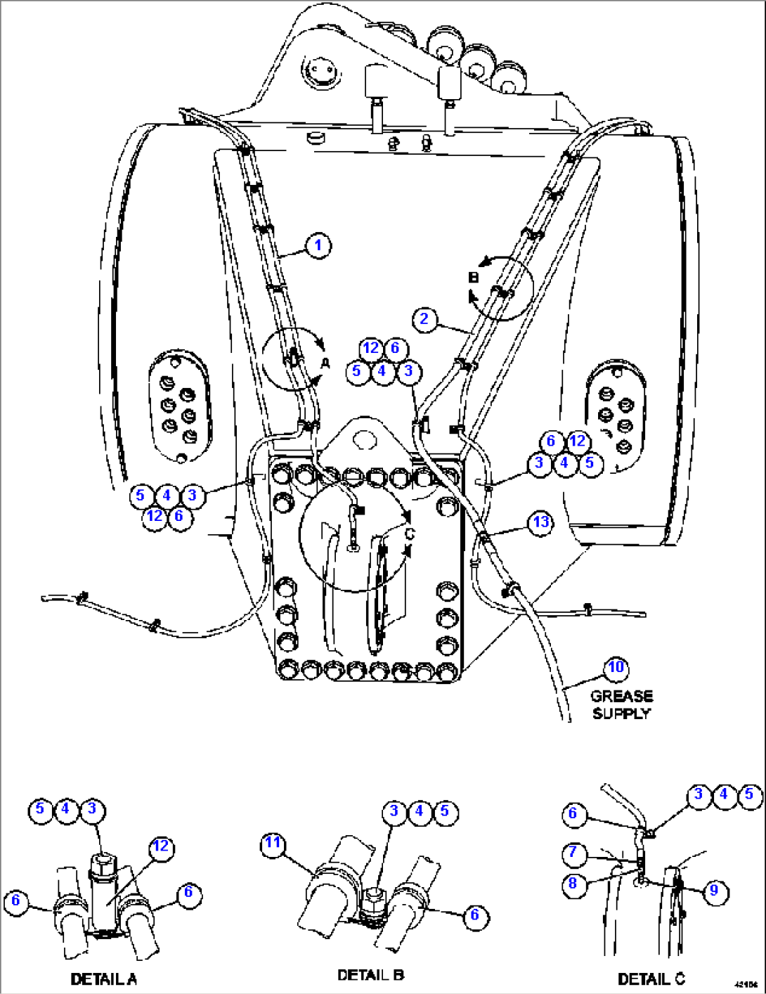 AUTOMATIC LUBRICATION - REAR AXLE 1/2