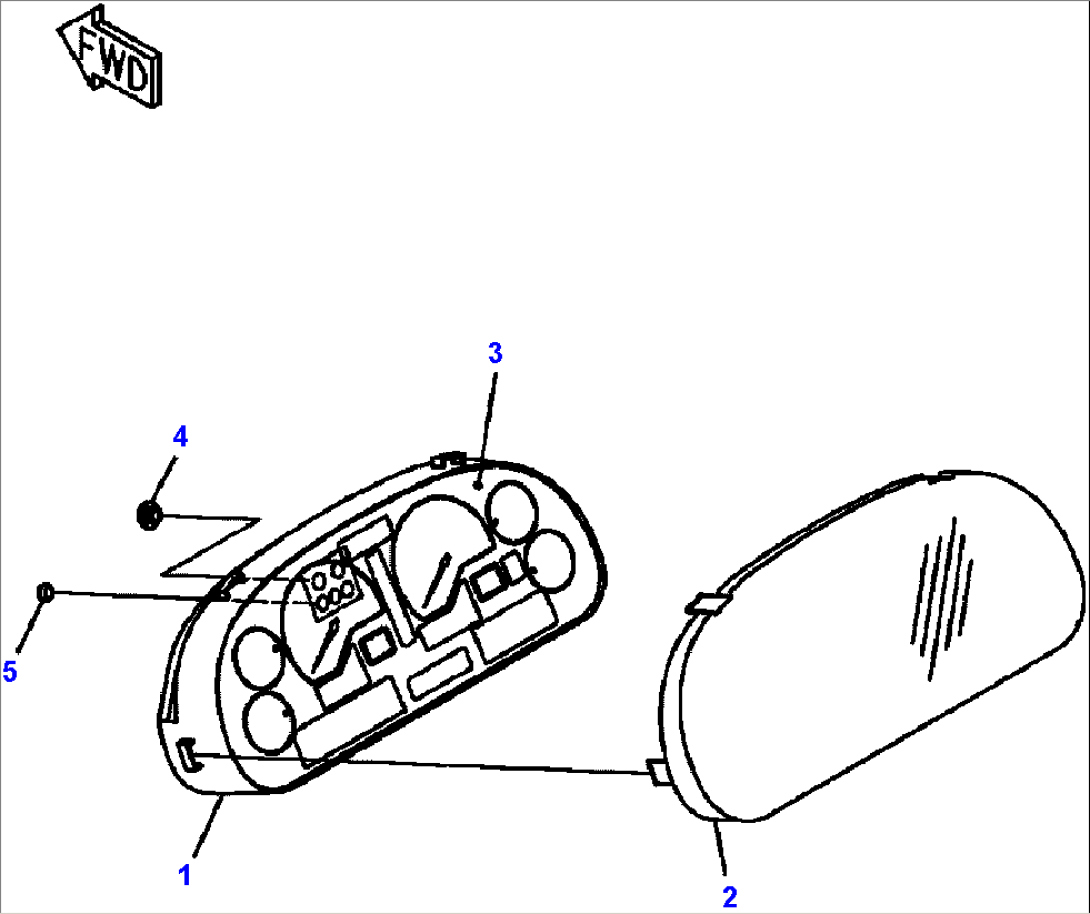 FIG. K3220-02A1 CAB INSTRUMENT PANEL - MAIN MONITOR INNER PARTS
