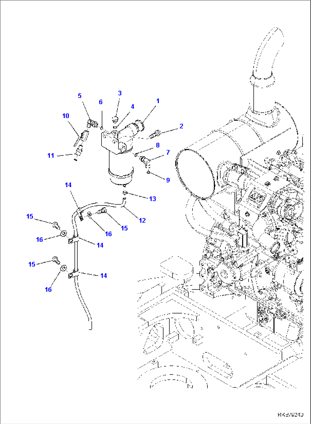 FUEL SUPPLY CIRCUIT, FUEL FILTER MOUNTS