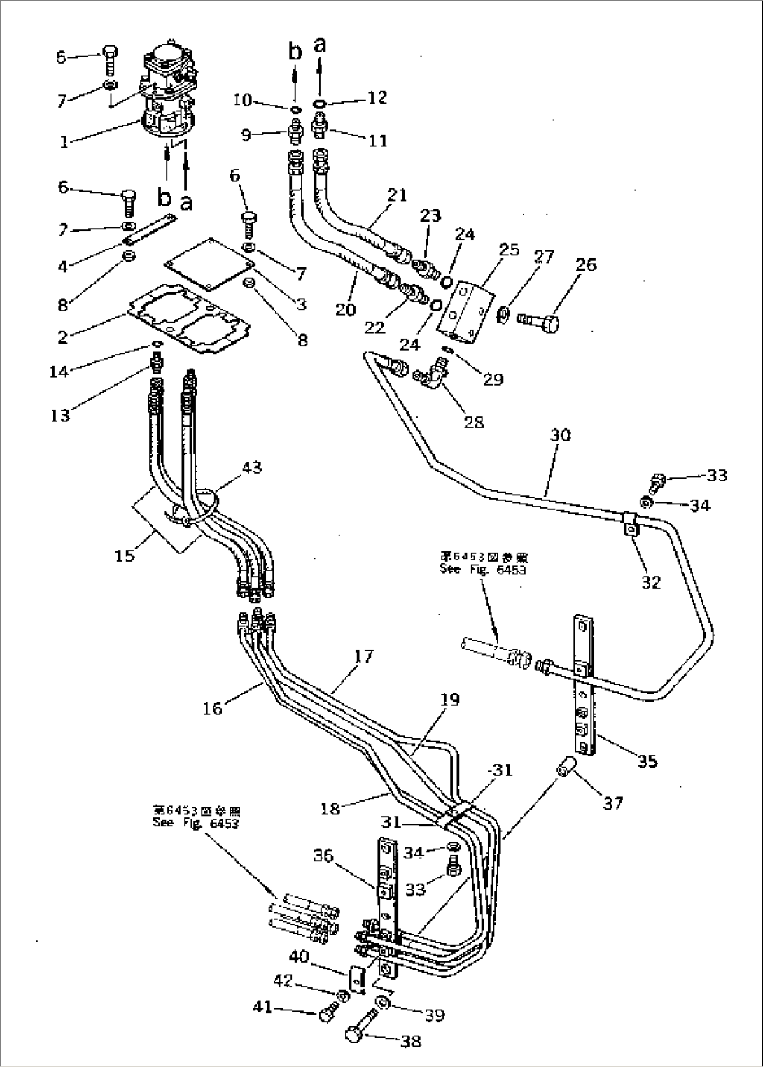 HYDRAULIC PIPING (P.O.C. VALVE LINE) (2/3)(#10001-19999)
