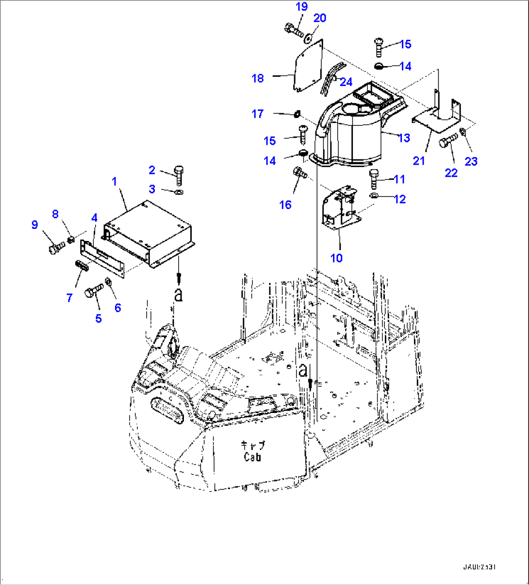Cab and Cab Floor Group, Console Cover, L.H. (1/2) (#80001-)
