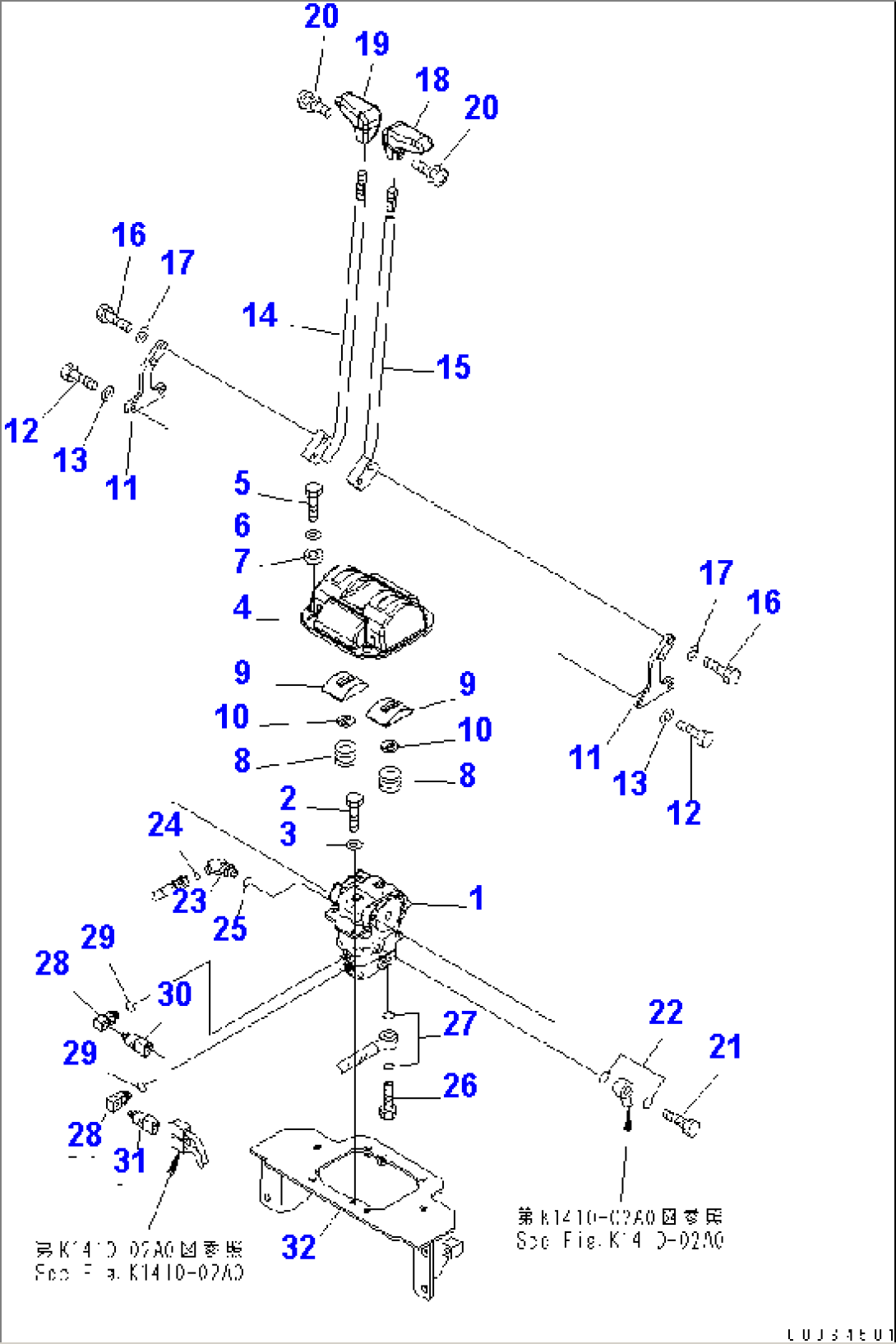 TRAVEL LEVER (LEVER AND PPC VALVE)(#1001-)