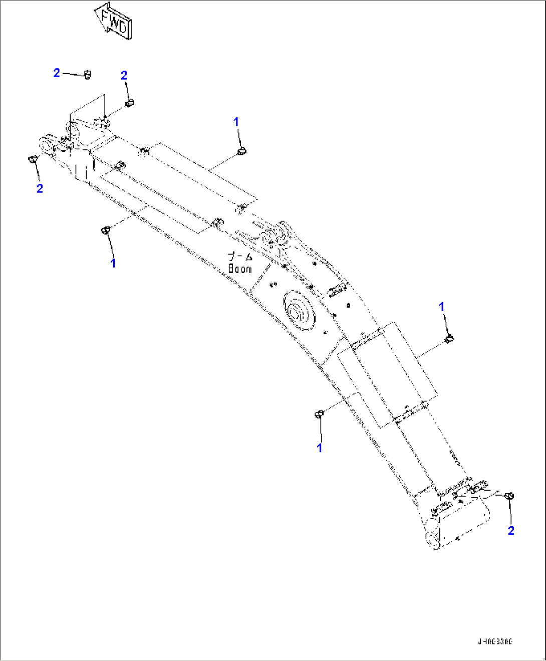 Boom, Attachment Plug (#80001-)