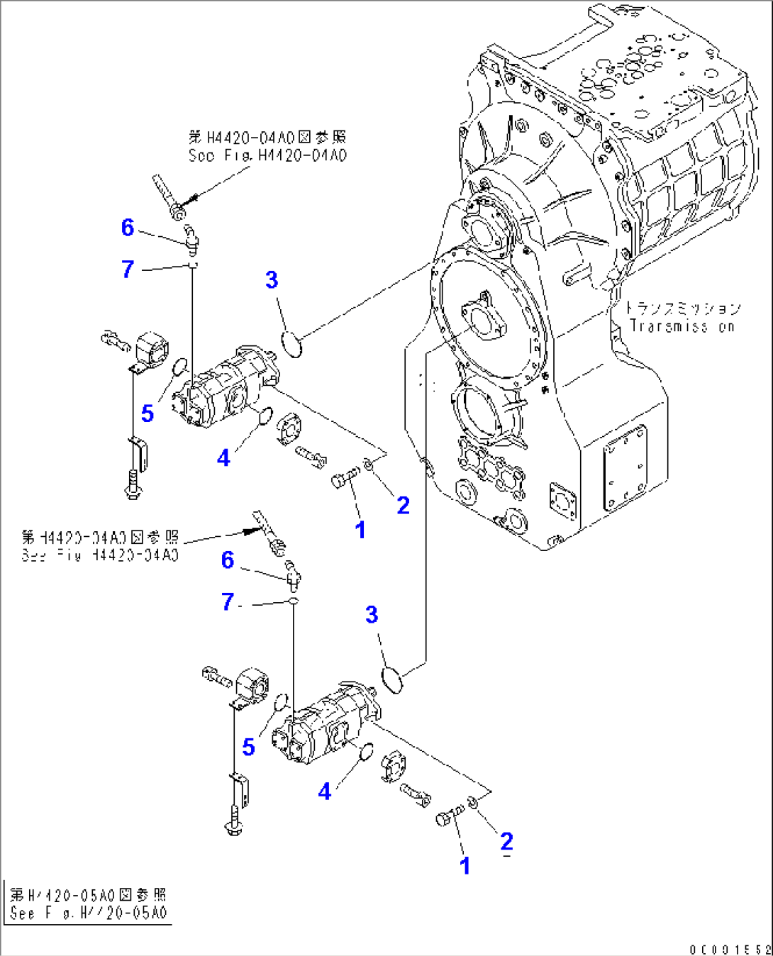 REAR FRAME (EMERGENCY STEERING) (PUMP REPLACE) (1/2)(#50079-)