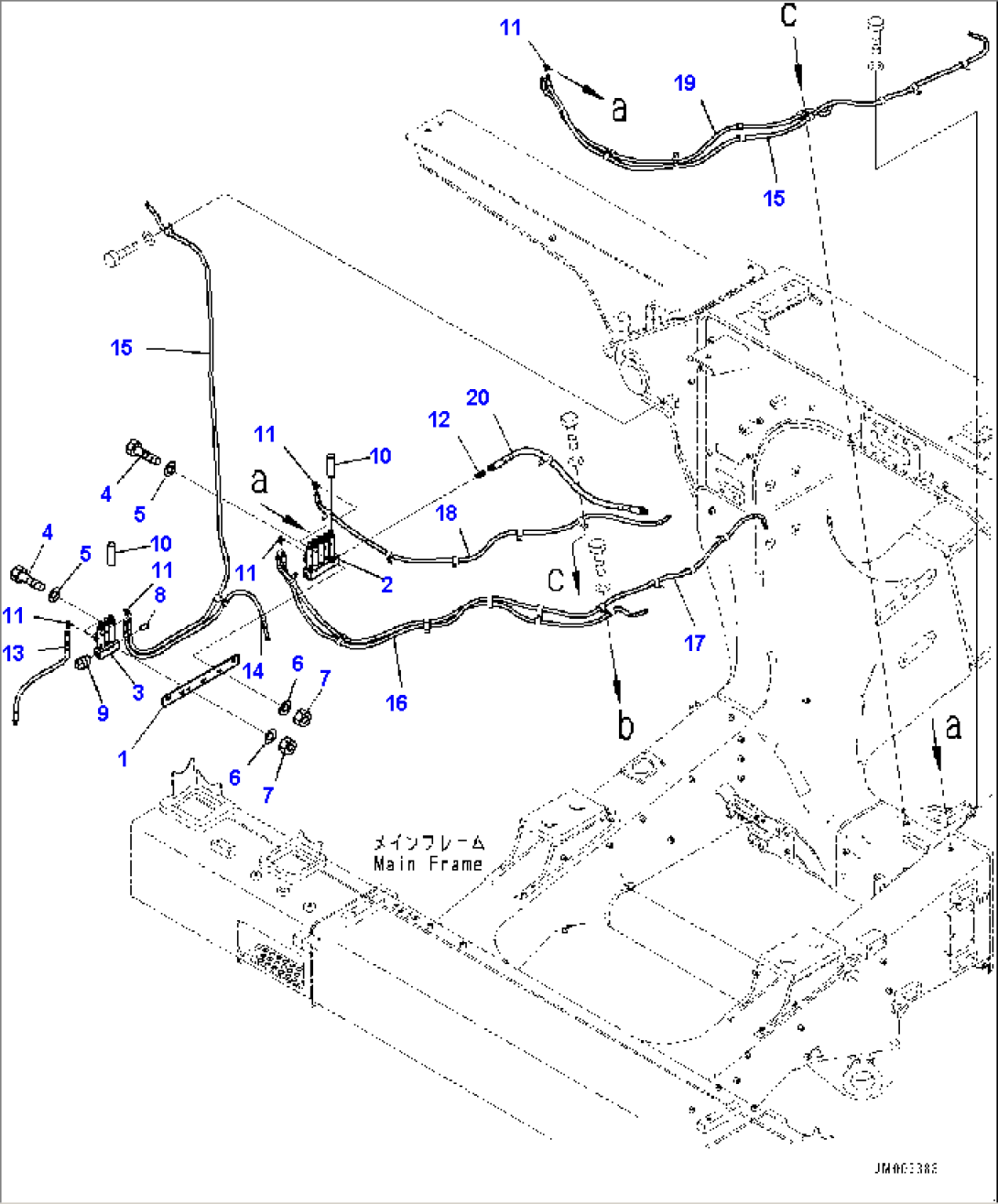 Auto-greasing System, Piping, R.H. (#80138-)