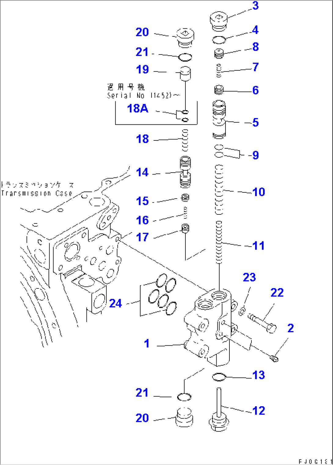 TRANSMISSION (MAIN RELIEF VALVE)(#70001-75999)
